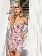Primavera Couture Short Dress 4237 - Antique Rose