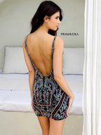 Primavera Couture Short Dress 4238 - Black