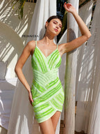 Primavera Couture Short Dress 4239 - Apple Green