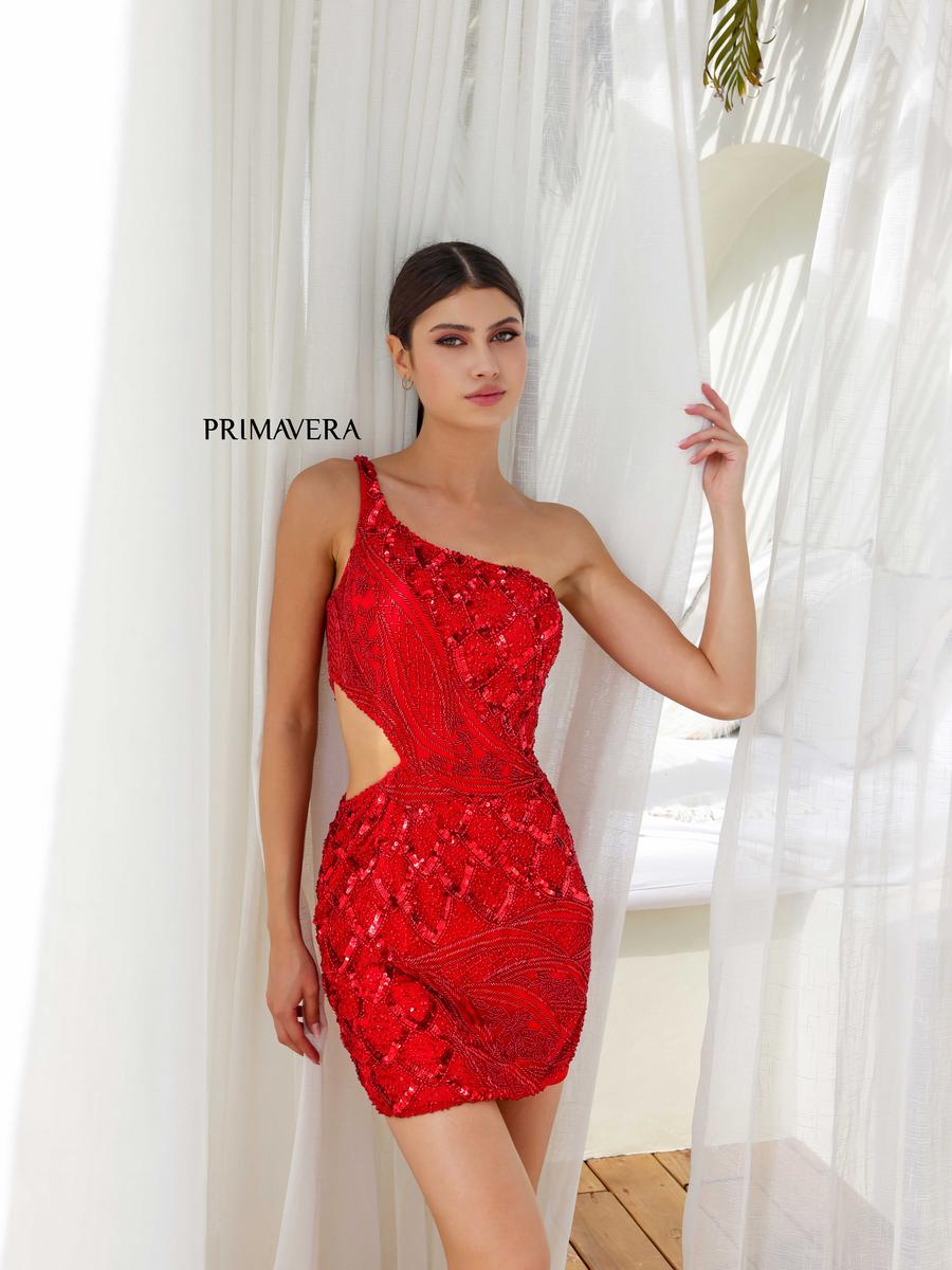 Primavera Couture Short Dress 4240 - Red
