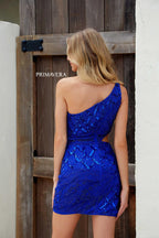 Primavera Couture Short Dress 4240 - Royal Blue