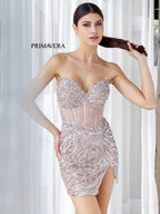 Primavera Couture Short Dress 4241 - Nude