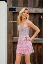 Primavera Couture Short Dress 4248 - Pink