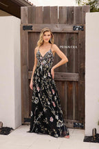 Primavera Couture Long Dress 4378 - Black