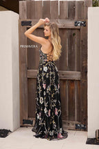 Primavera Couture Long Dress 4378 - Black