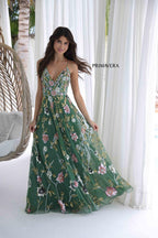 Primavera Couture Long Dress 4378 - Sage Green