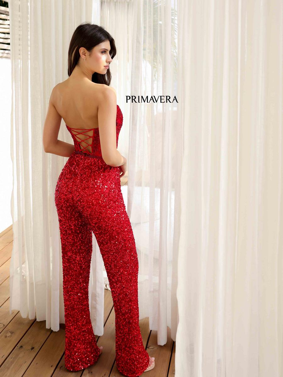 Primavera Couture Long Dress 4383 - Red