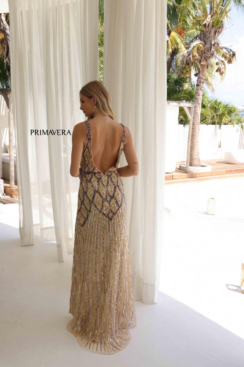 Primavera Couture Long Dress 4386 - Nude