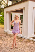 Primavera Couture Short Dress 4401 - Lavender
