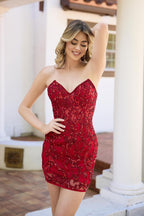 Primavera Couture Short Dress 4430 - Red