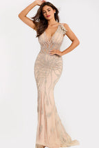 Jovani Signature Collection 44393 - Nude/Silver