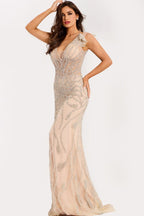 Jovani Signature Collection 44393 - Nude/Silver