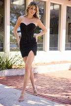 Primavera Couture Short Dress 4439 - Black