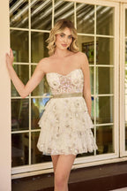 Primavera Couture Short Dress 4463 - Ivory