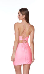 Alyce Paris Homecoming Dress 4560 - Light Neon Pink