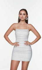 Alyce Paris Homecoming Dress 4570 - Diamond White