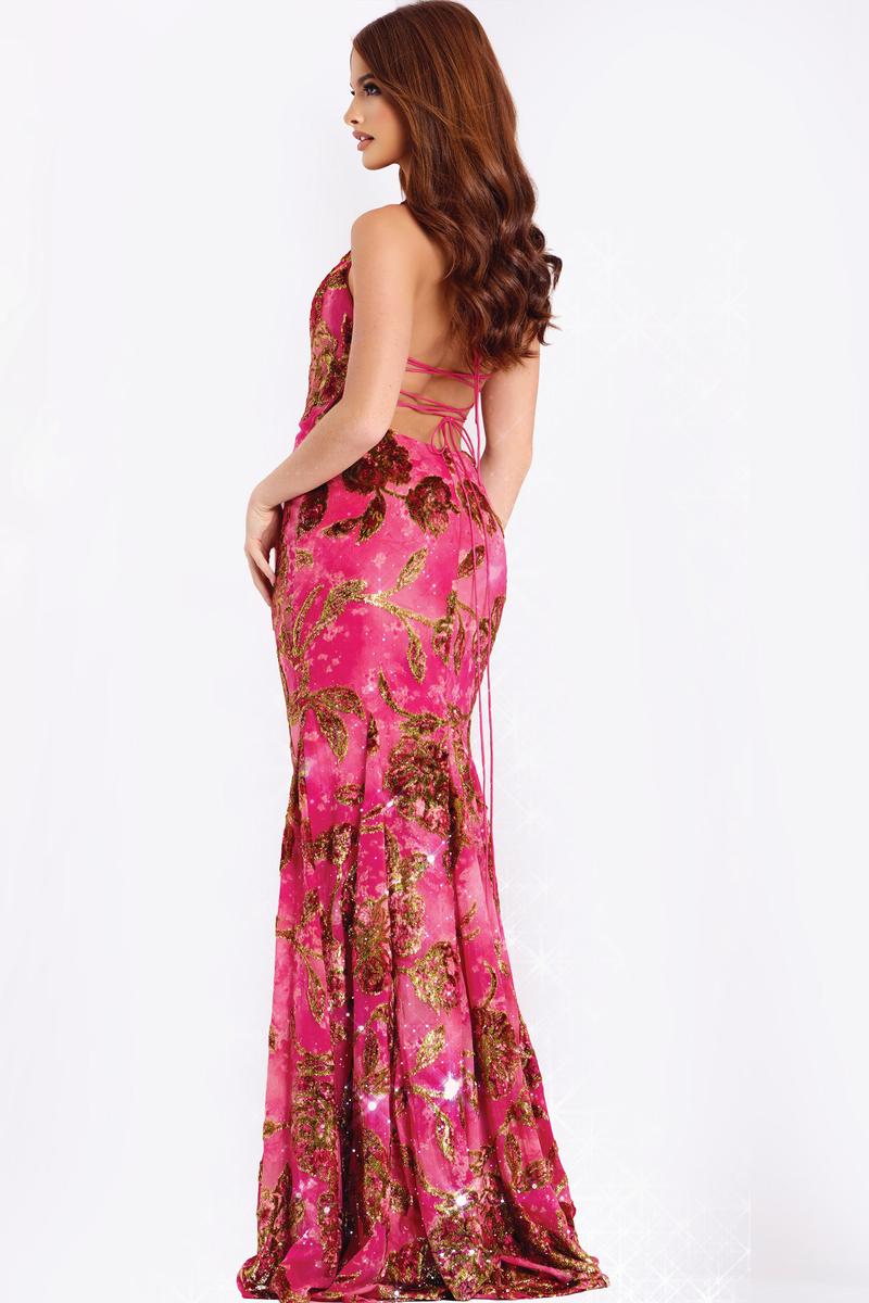 Jovani Prom 46434 - Fuschia/Gold
