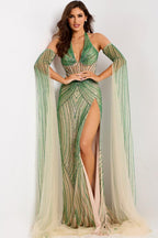 Jovani Signature Collection 46596 - Green/Nude