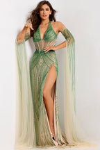 Jovani Signature Collection 46596 - Green/Nude