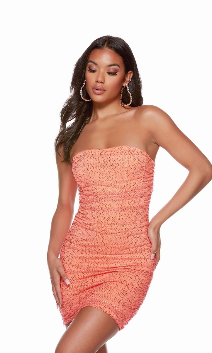Alyce Paris Homecoming Dress 4738 - Hot Coral