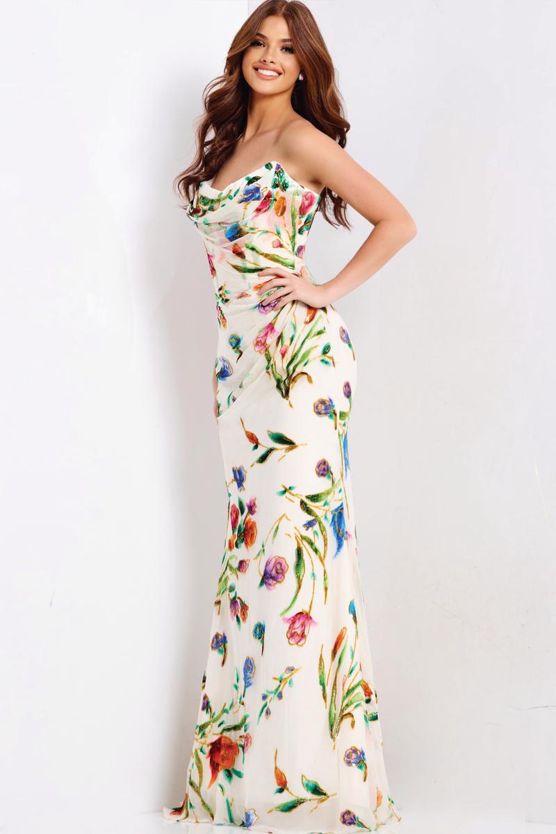 Jovani Prom 47626 - Ivory/Multi