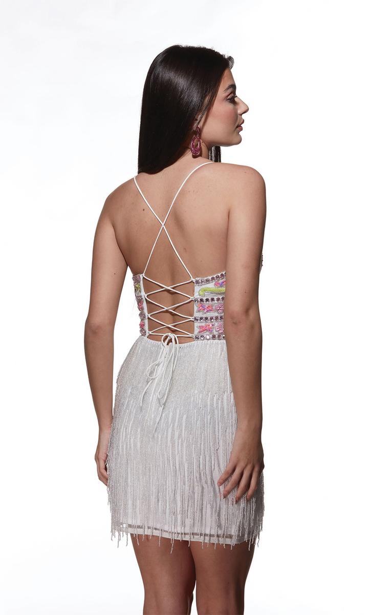 Alyce Paris Homecoming Dress 4801 - Ivory/Multi