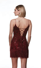 Alyce Paris Homecoming Dress 4803 - Burgundy