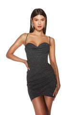 Alyce Paris Homecoming Dress 4817 - Midnight/Silver