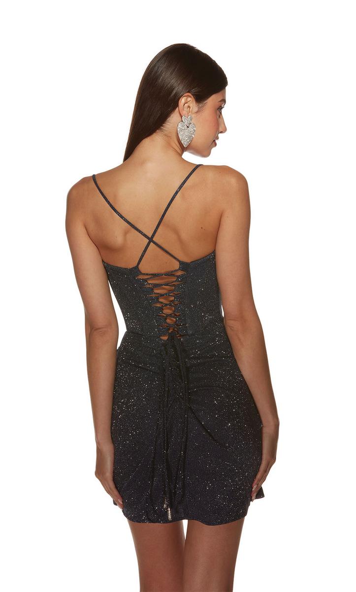 Alyce Paris Homecoming Dress 4817 - Midnight/Silver