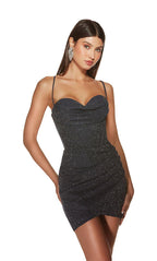 Alyce Paris Homecoming Dress 4817 - Midnight/Silver