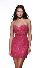 Alyce Paris Homecoming Dress 4825 - Barbie Pink