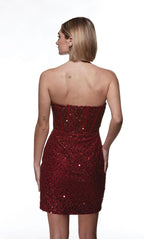 Alyce Paris Homecoming Dress 4826 - Wine