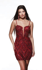 Alyce Paris Homecoming Dress 4840 - Red