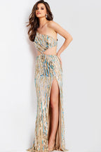 Jovani Prom 48526 - Nude/Gold