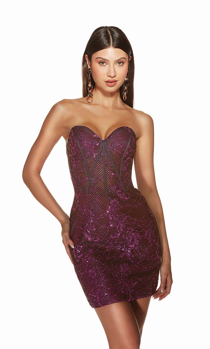 Alyce Paris Homecoming Dress 4858 - Neon Magenta