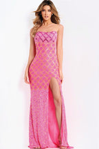 Jovani Prom 48620 - Orange/Fuschia