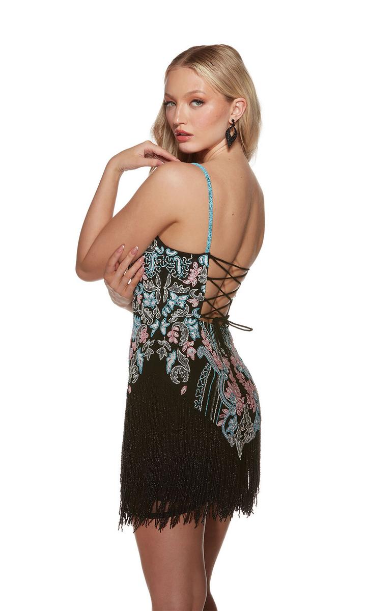 Alyce Paris Homecoming Dress 4872 - Black/Multi