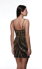 Alyce Paris Homecoming Dress 4879 - Black/Gold