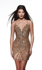Alyce Paris Homecoming Dress 4879 - Gold