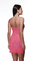 Alyce Paris Homecoming Dress 4879 - Neon Pink