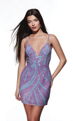 Alyce Paris Homecoming Dress 4879 - Periwinkle/Lilac