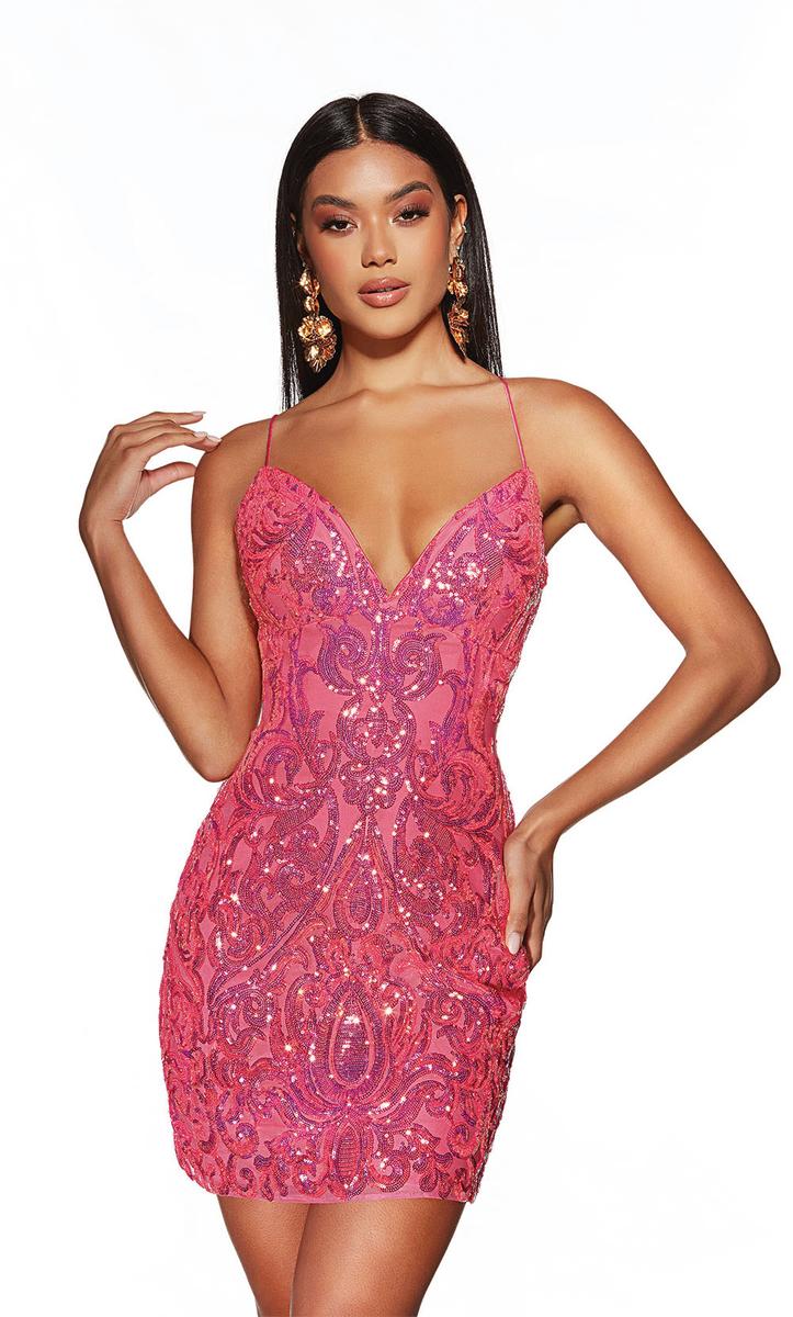 Alyce Paris Homecoming Dress 4900 - Barbie Opal