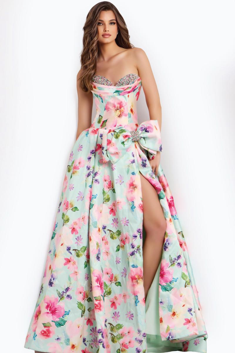 Jovani Prom 49197 - Mint/Multi