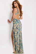Jovani Prom 49256 - Nude/Teal