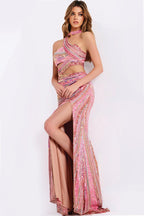 Jovani Prom 49266 - Pink Multi