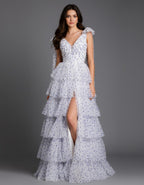 Jovani Prom 49358 - Off White/Purple