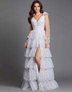 Jovani Prom 49358 - Off White/Purple