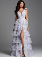 Jovani Prom 49358 - Off White/Purple