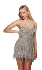 Alyce Paris Homecoming Dress 4940 - Silver