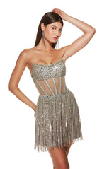 Alyce Paris Homecoming Dress 4941 - Silver